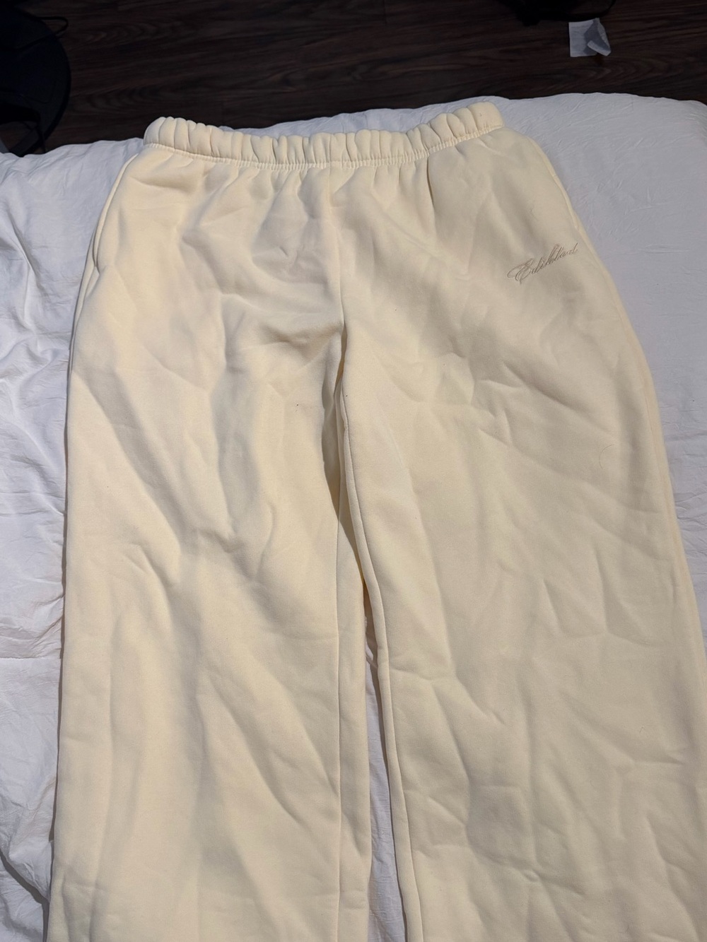 Edikted Butter Yellow Wide-Leg Sweatpants